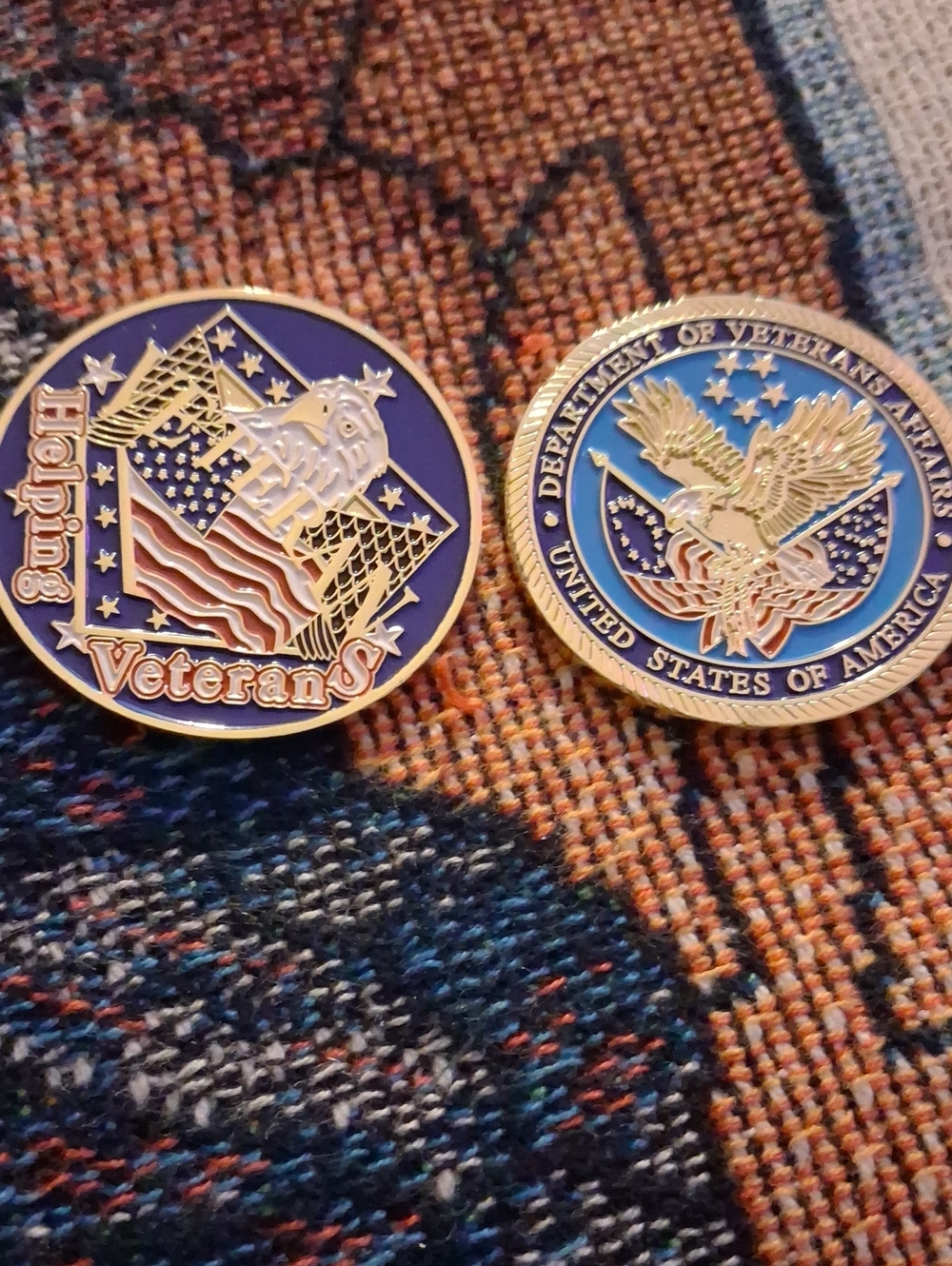 Veterans Challenge Coin Set - Blue and Gold Tribute